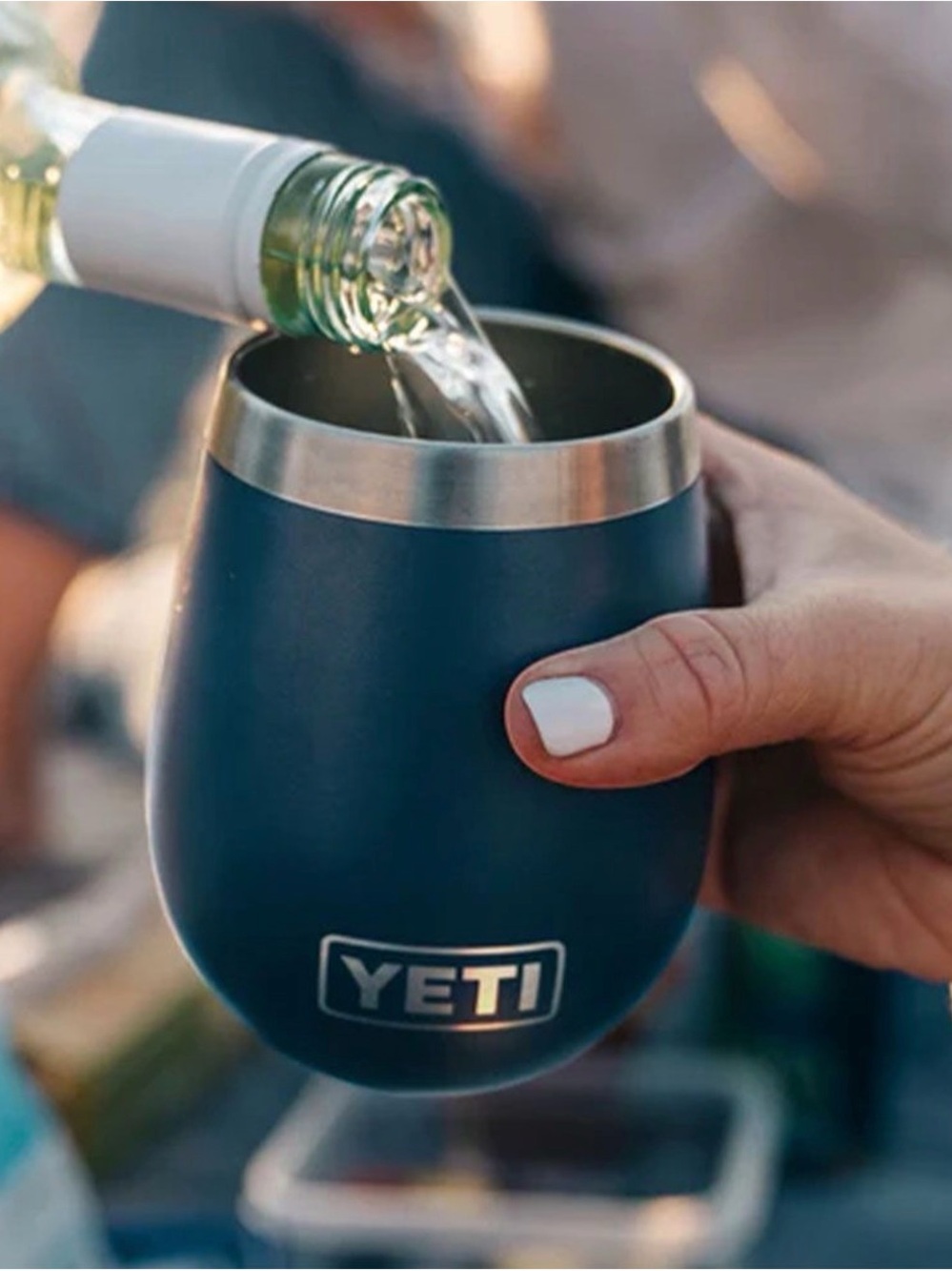 Set of 2 YETI Rambler 10 oz Wine Tumbler Navy